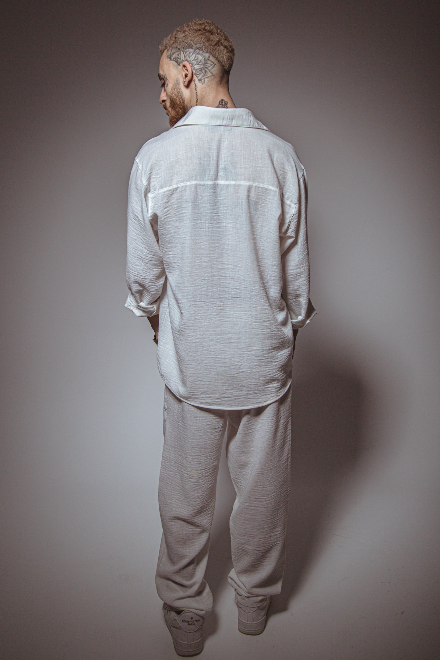 M White Linen Set