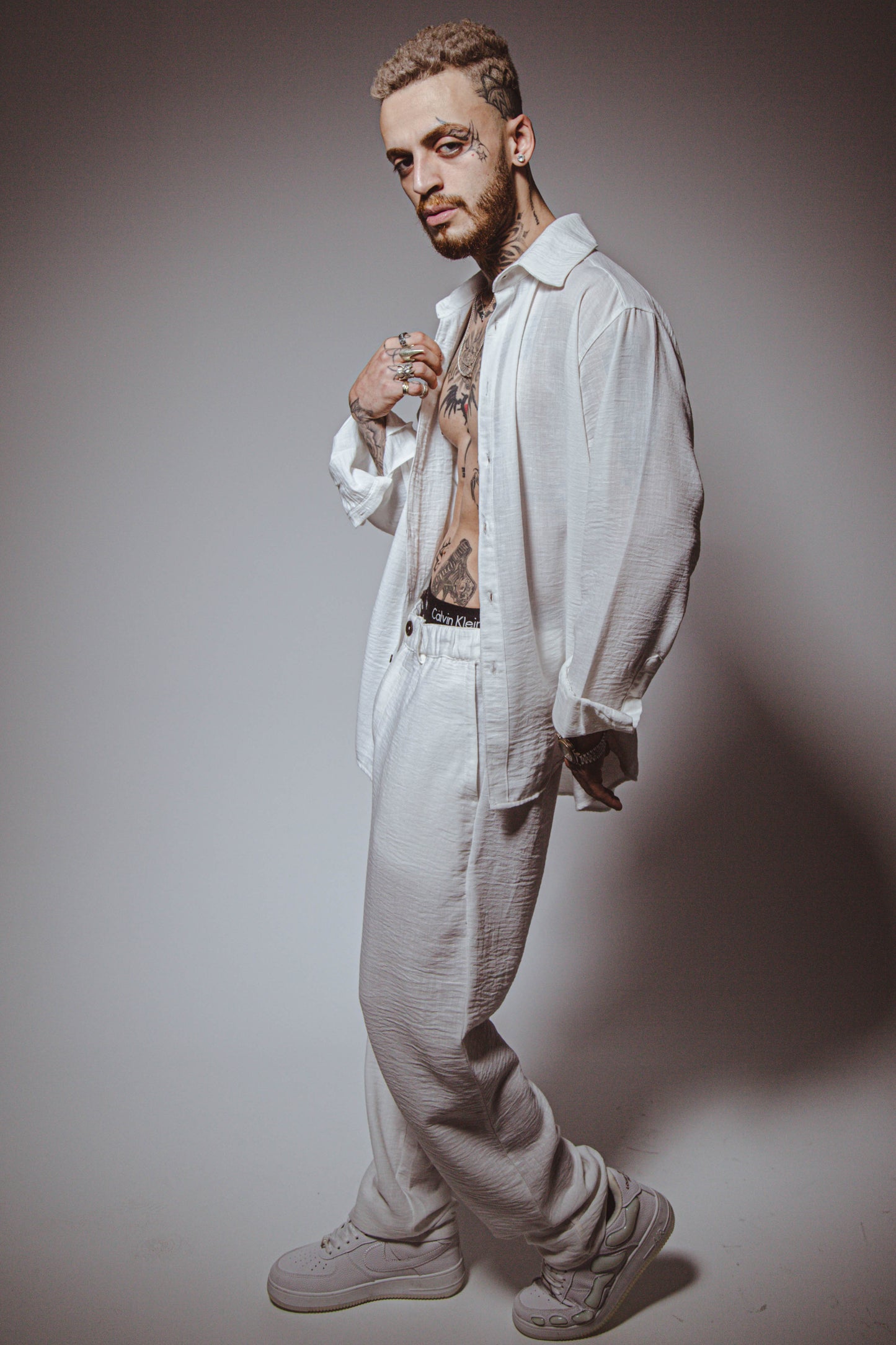 M White Linen Pants