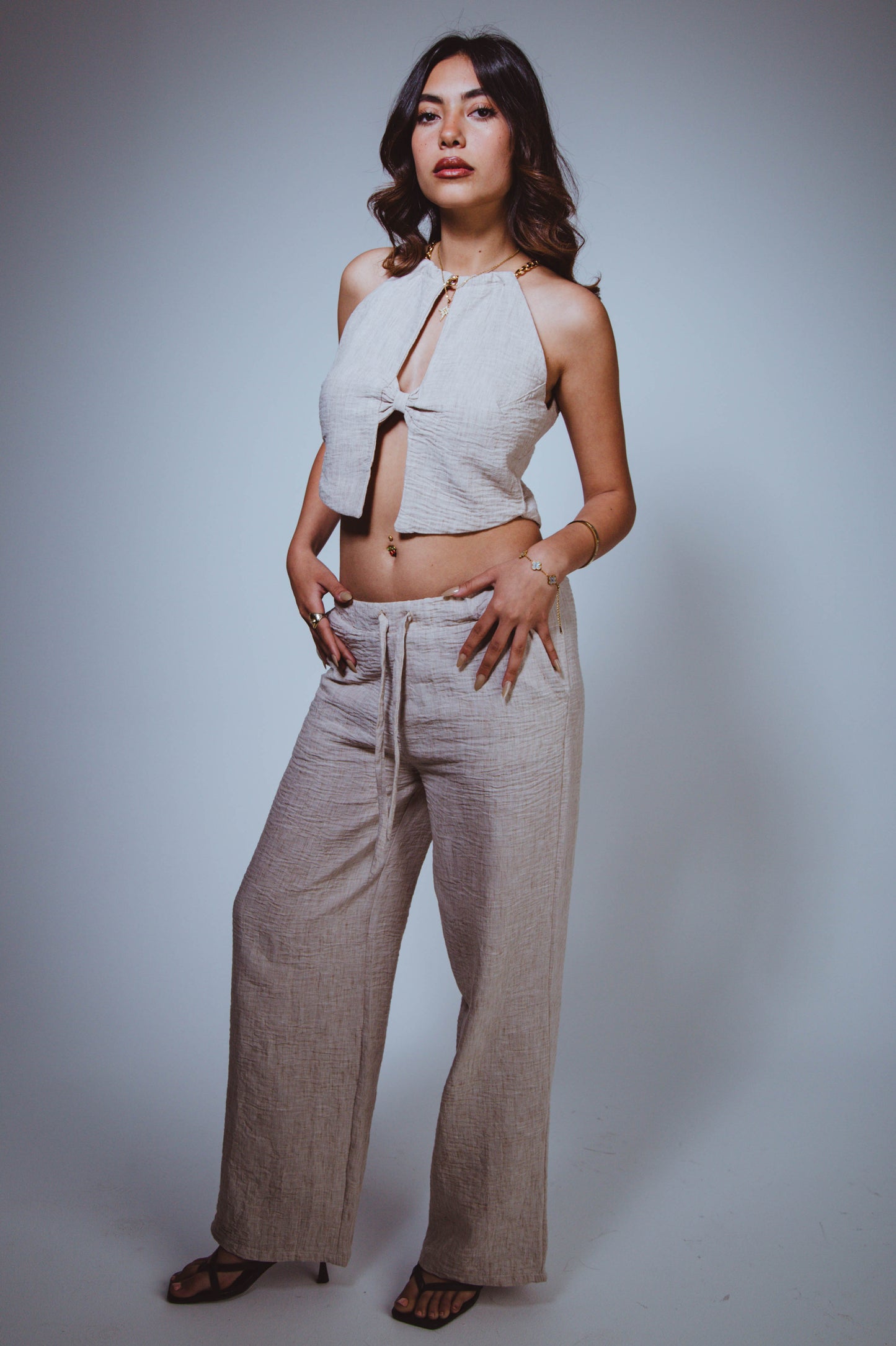 W Beige Linen Set