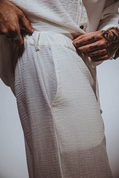 M White Linen Pants