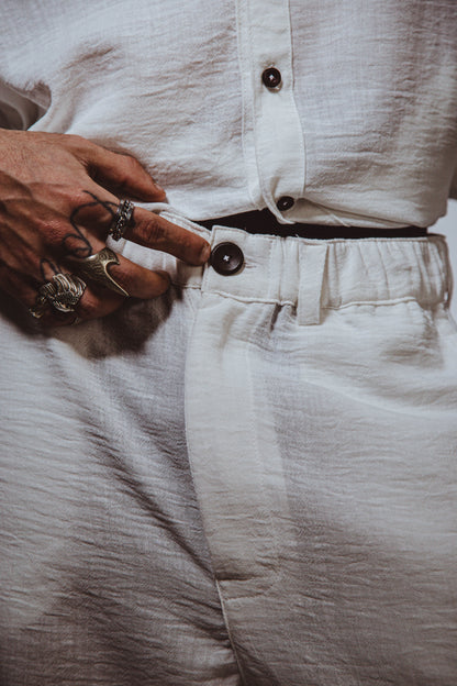 M White Linen Pants